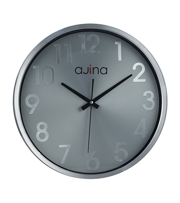 Deluxe Wall Clock Round W/O Digit - Silver