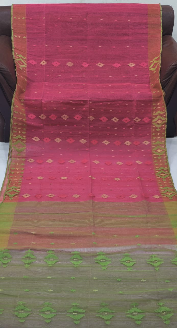 Jamdani Sharee Baby Pink