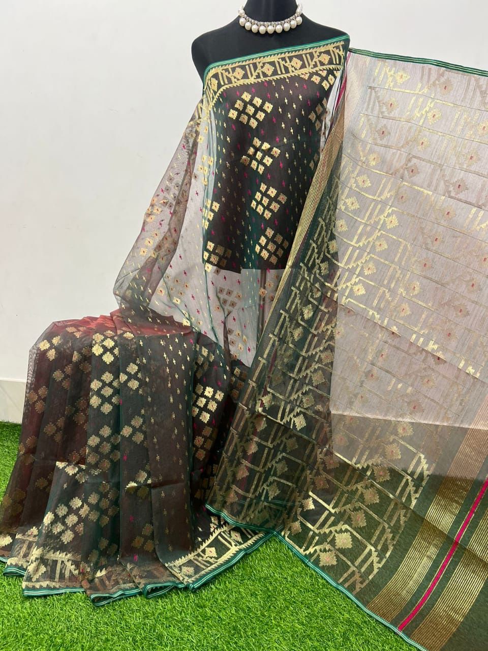 Jamdani Sharee Black