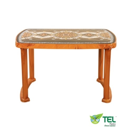 4 Seated Deluxe Table-Print S/W Royal (Pl/L)-TEL